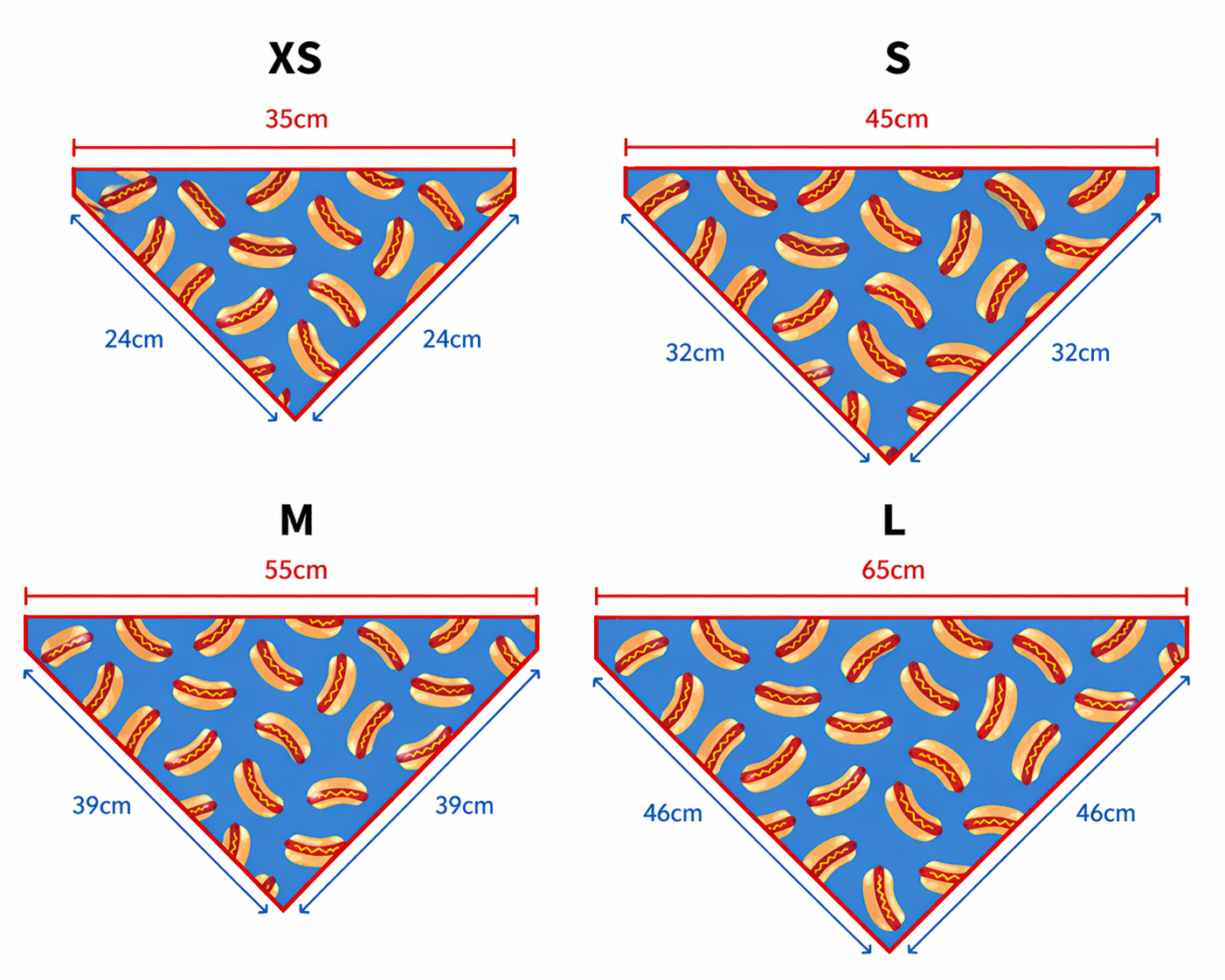 🌭 Hotdog Dog Bandana